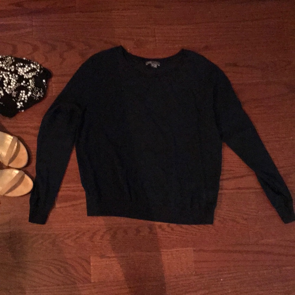 Vince Navy Silk Chiffon Blouse Size XS